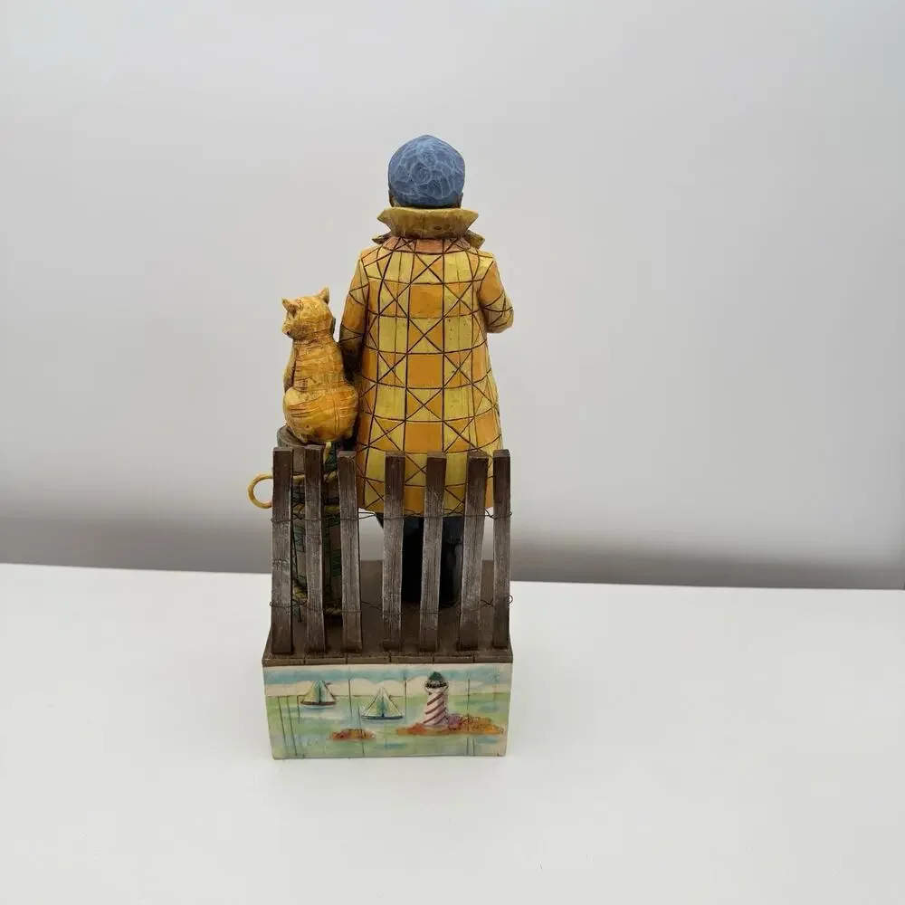 Jim Shore Sea Captain Cat 2004 Shorelights‎ Old Salt Evening Star 118741 VGC